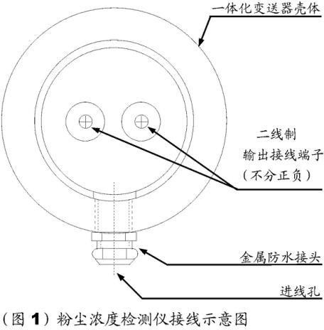 粉塵檢測(cè)儀變送器電氣接線圖